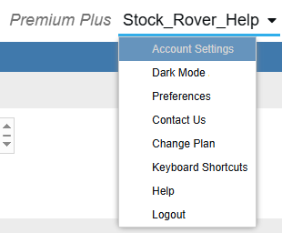 accessing account settings