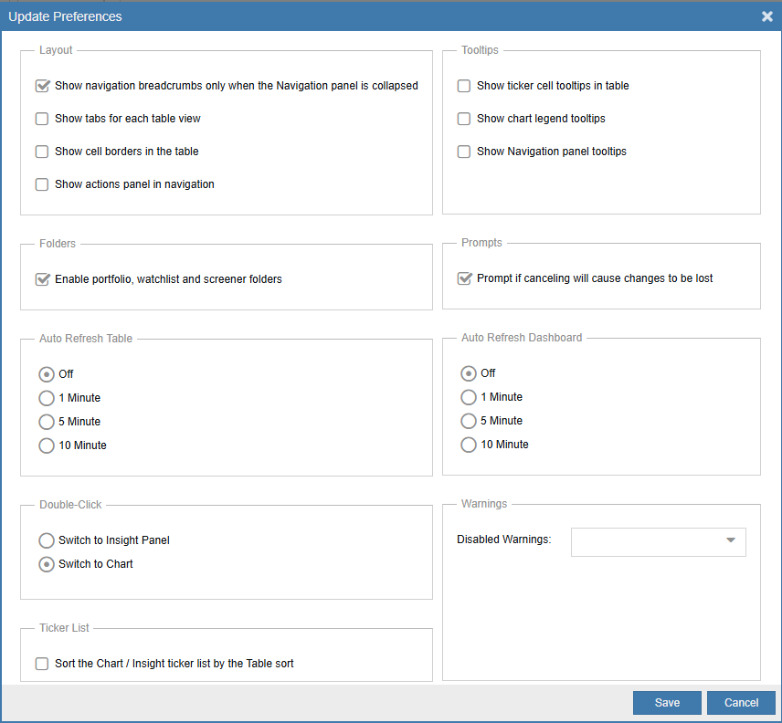 advanced preference settings